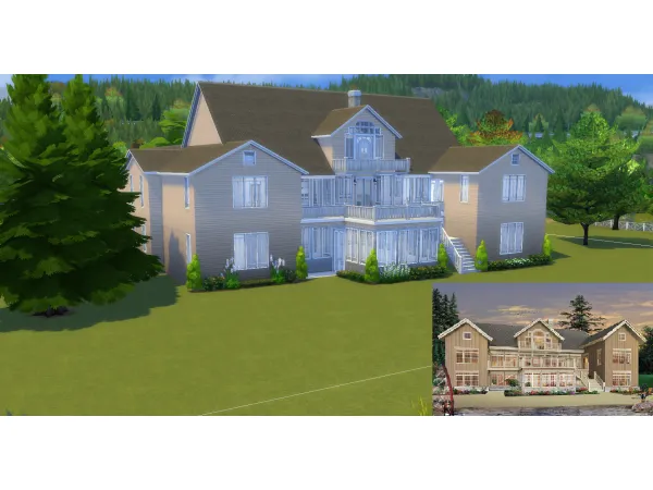 Maxis Match Beach Style House PLAN 23 853 (unfurnished) by dlbakewell - The Sims 4 Custom Content