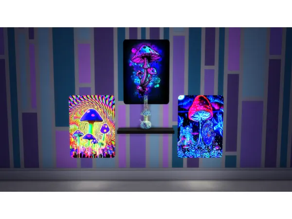 Alpha uv mushroom bong posters - The Sims 4 Custom Content