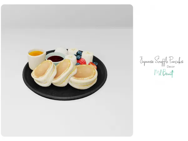 Alpha Japanese Soufflé Pancakes - The Sims 4 Custom Content