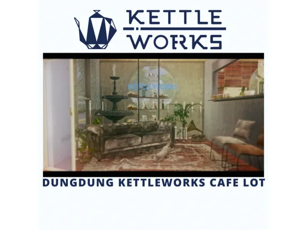 Alpha KETTLEWORKS CAFE LOT by dung - The Sims 4 Custom Content