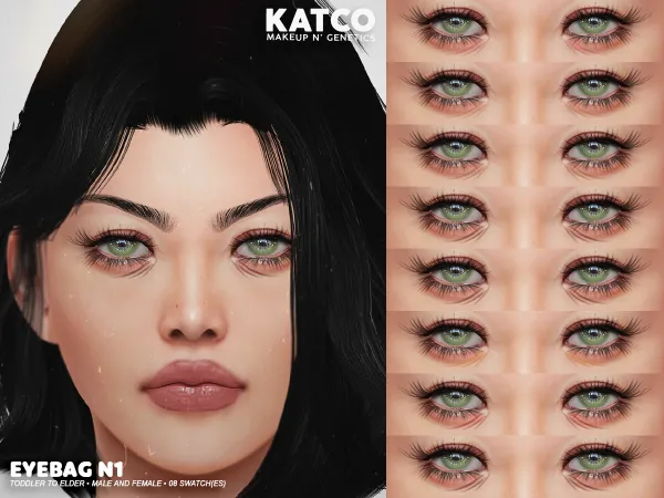 Alpha katco eyebag n1 - The Sims 4 Custom Content