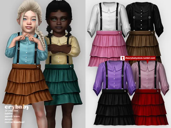 Mix crybaby dawn allure dress - The Sims 4 Custom Content