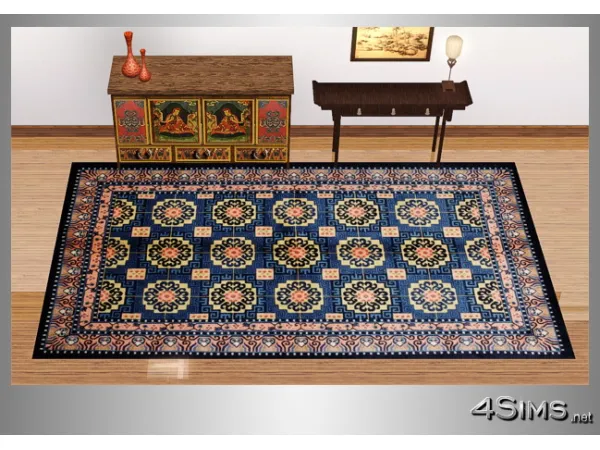 Alpha Antique chinese rugs set - The Sims 4 Custom Content