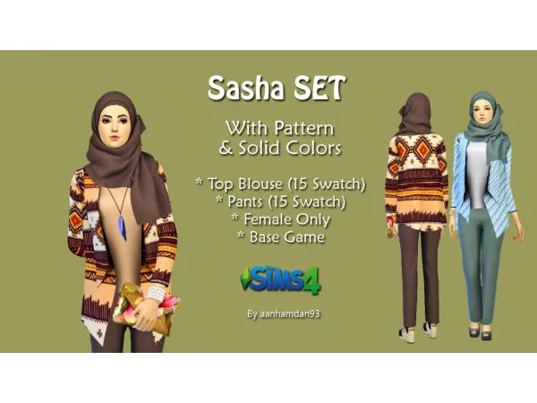 Alpha Sasha SET - The Sims 4 Custom Content