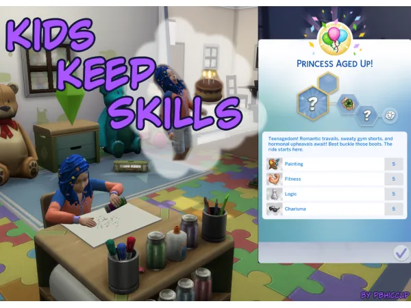 Maxis Match Kids Keep Skills by PBHiccup - The Sims 4 Custom Content