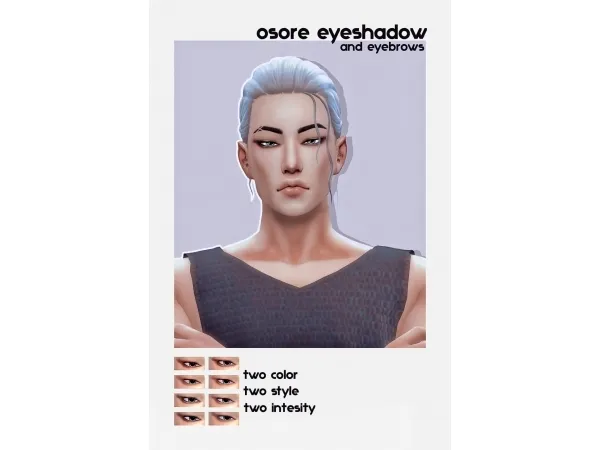Maxis Match osore eyeshadow and eyebrows - The Sims 4 Custom Content