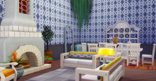 Maxis Match Jungle Wainscotting by simsfinds - The Sims 4 Custom Content