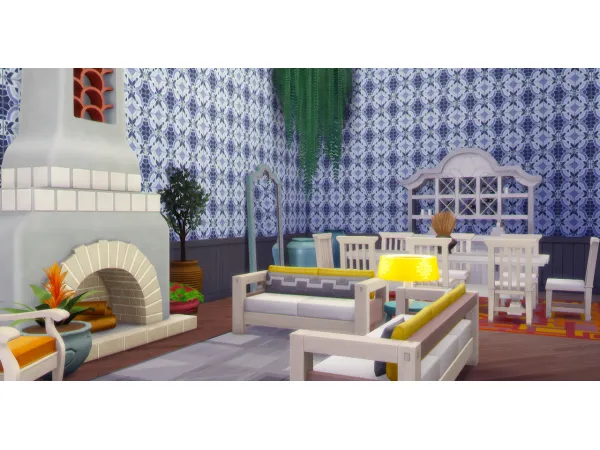 Maxis Match Jungle Wainscotting by rachirdsims - The Sims 4 Custom Content