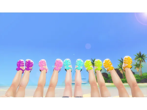 Maxis Match LULU AND MARA JELLY SANDALS - The Sims 4 Custom Content