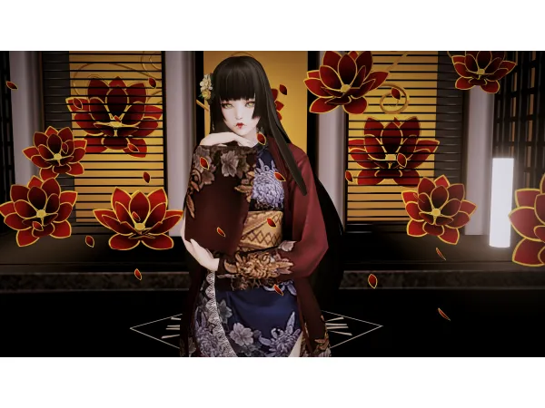 Alpha Hime cut hair - The Sims 4 Custom Content