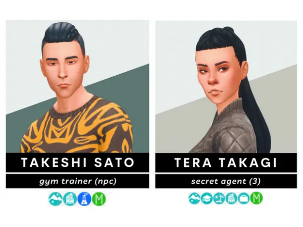 Maxis Match Takagi Sato (nomorebadtownies) by Tova - The Sims 4 Custom Content