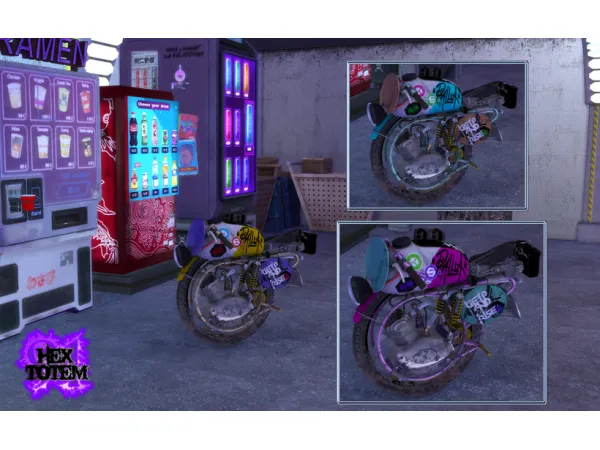 Alpha [Hex]Cyberpunk_Monobike - The Sims 4 Custom Content