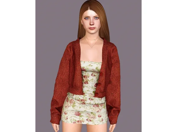 Gorillax3 Mini Dress Cardigan - The Sims 3 Custom Content