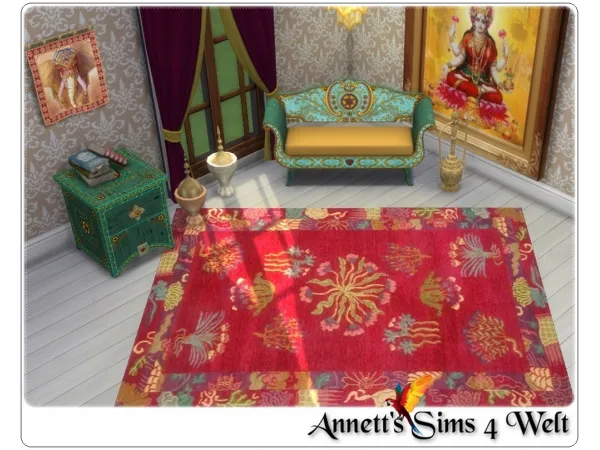 Alpha India Rugs - The Sims 4 Custom Content