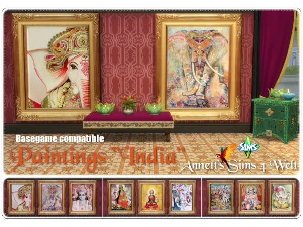 Alpha Paintings India - The Sims 4 Custom Content