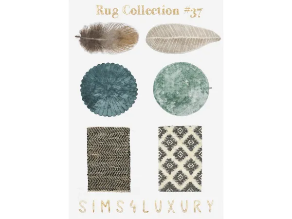 Alpha [ PUBLIC ] Rug Collection 37 by simsfinds - The Sims 4 Custom Content