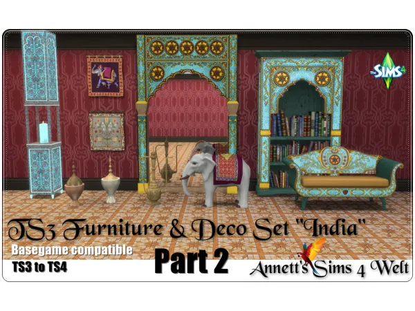 Alpha to Deco Furniture Set India - The Sims 4 Custom Content