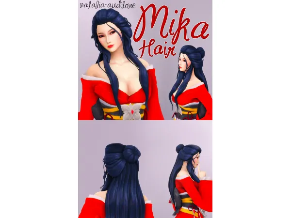 Maxis Match Mika Asano Hair - The Sims 4 Custom Content
