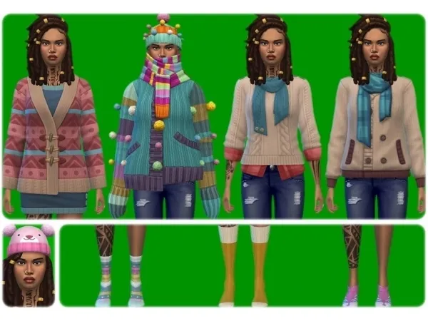 Maxis Match NiftyKnittingOutfitkaufbar_Annett85 - The Sims 4 Custom Content
