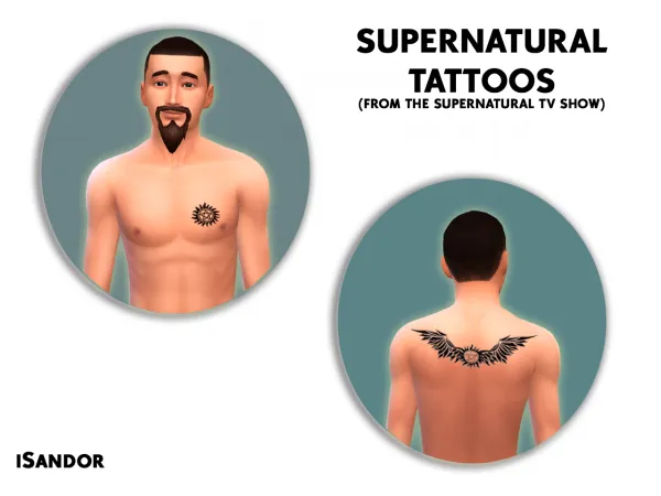 Mix Supernatural tattoos by iSandor - The Sims 4 Custom Content