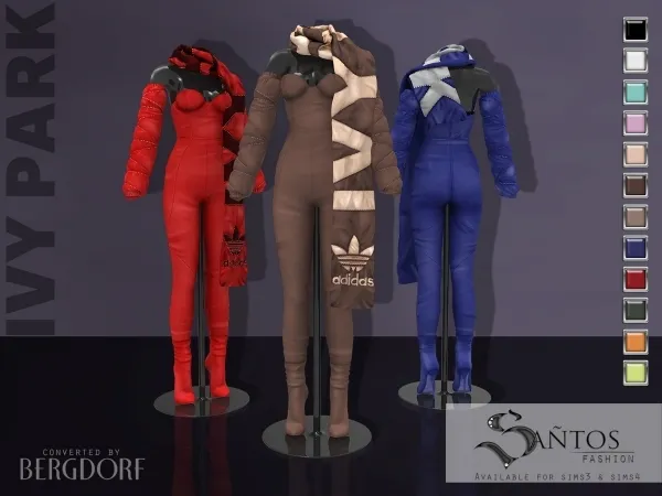 Alpha Ivy Icy Park Snowy Outfit Set - The Sims 4 Custom Content