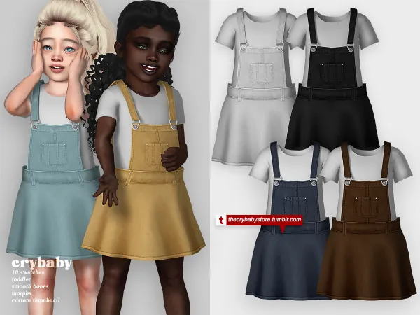 Alpha crybaby ammy overall toddler - The Sims 4 Custom Content