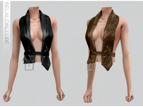 Alpha BELALOALLURE_CC Tokyo top by simsfinds - The Sims 4 Custom Content