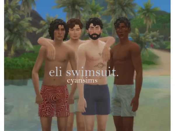 Maxis Match eli swimsuit - The Sims 4 Custom Content