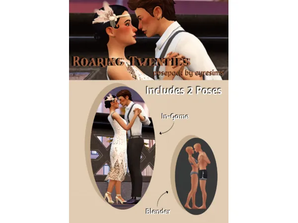Maxis Match Roaring 20s Strike A Pose - The Sims 4 Custom Content