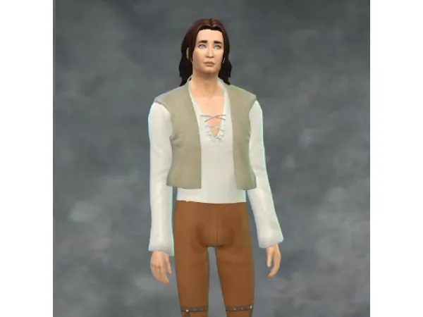 Maxis Match TSM Separates for adult male Shirt with Vest Tucked version - The Sims 4 Custom Content