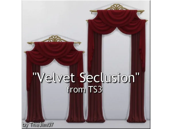 Maxis Match Velvet Seclusion Curtains from by TheJim07 - The Sims 4 Custom Content
