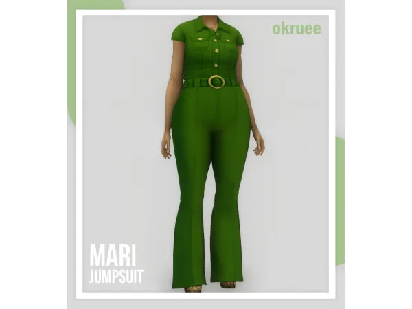 Maxis Match mari jumpsuit by okruee - The Sims 4 Custom Content