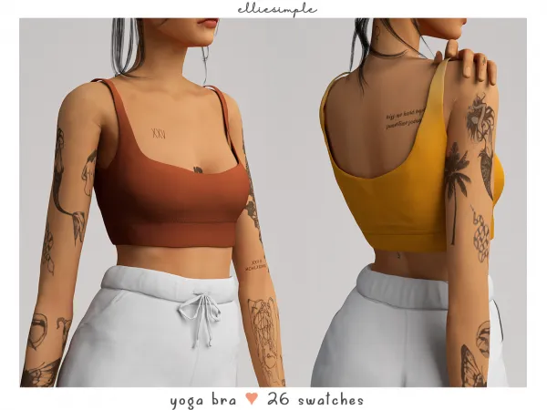 Alpha Elliesimple Yoga Bra - The Sims 4 Custom Content