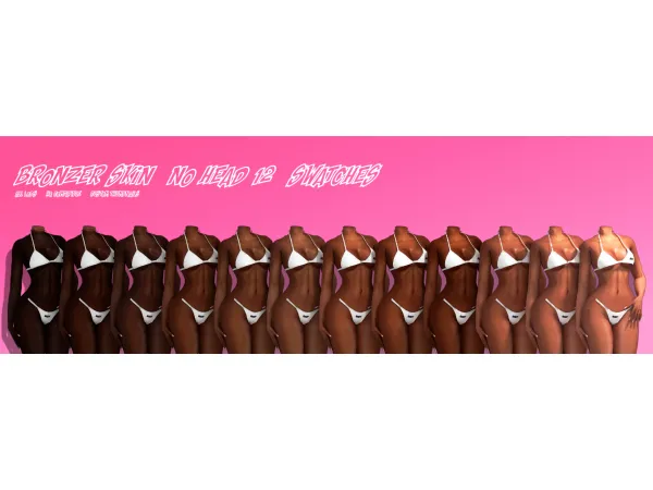 Alpha BRONZER SKIN by BADDDIESIMS - The Sims 4 Custom Content