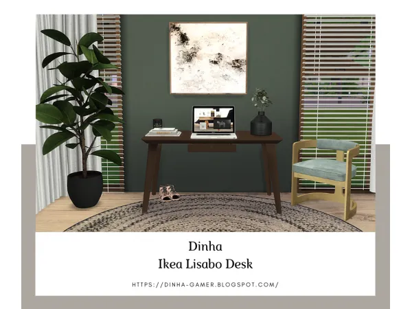 Alpha Ikea Lisabo Desk - The Sims 4 Custom Content