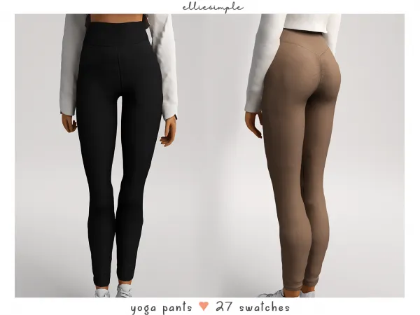 Alpha Elliesimple Yoga Pants by elliesimple - The Sims 4 Custom Content