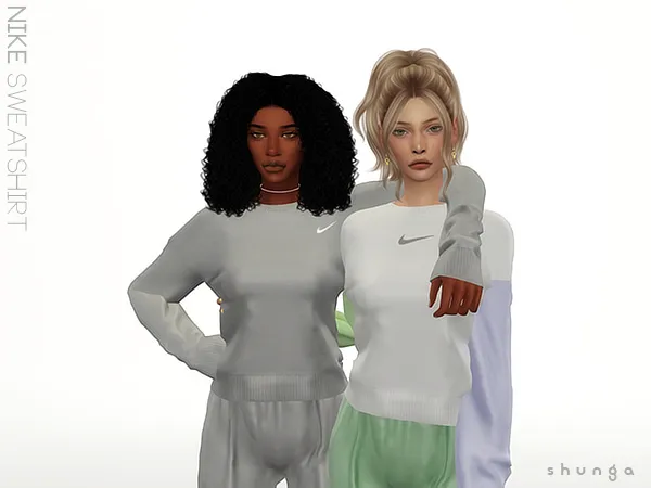 Alpha SHUNGA NIKE Sweatshirt - The Sims 4 Custom Content
