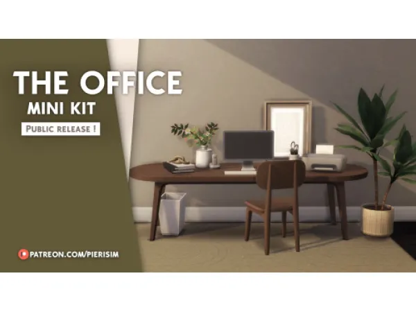 Maxis Match THE OFFICE mini kit by Pierisim - The Sims 4 Custom Content
