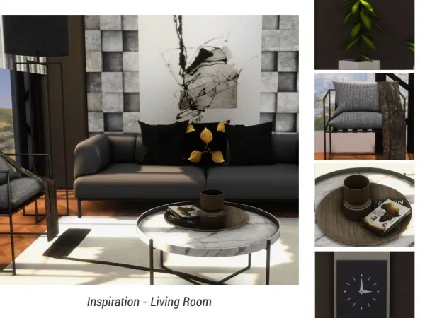 Alpha Inspiration Living Room - The Sims 4 Custom Content