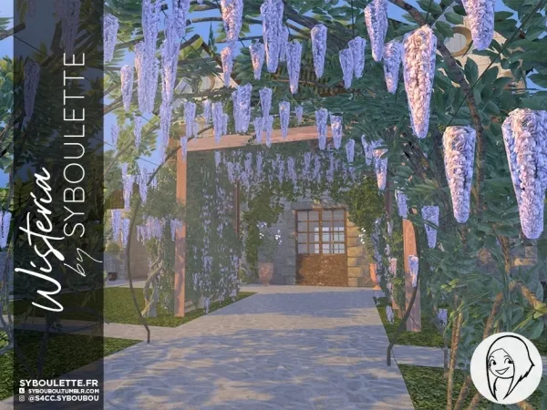 Alpha Wisteria set - The Sims 4 Custom Content