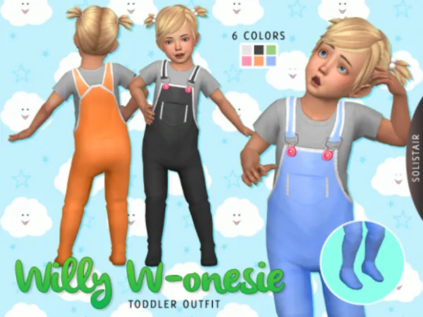 Maxis Match [Soli] Willy W onesie Body - The Sims 4 Custom Content