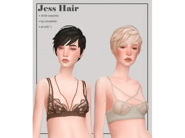 Maxis Match Jess Hair by Sunivaa - The Sims 4 Custom Content