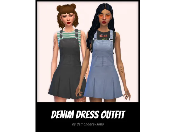 Maxis Match [demondare sims]DenimDress - The Sims 4 Custom Content