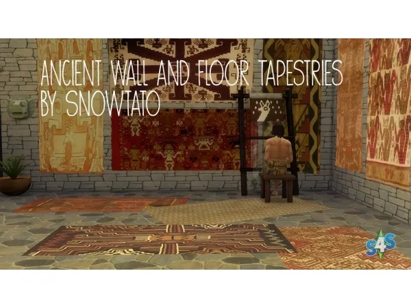 Maxis Match Wall and floor tapestires - The Sims 4 Custom Content
