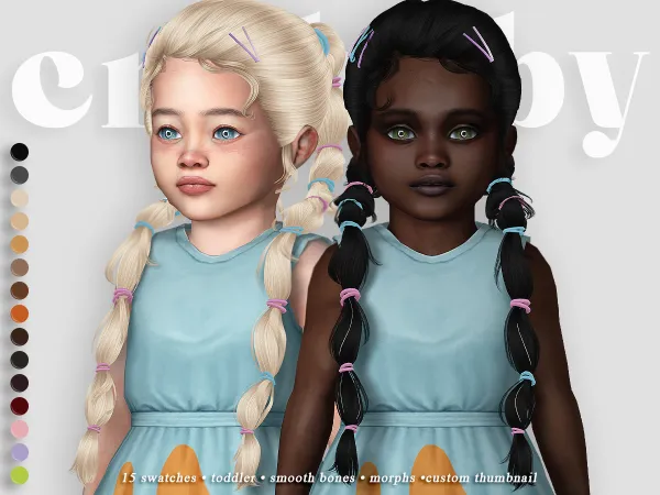 Alpha crybaby rock candy hair (newsea) toddler - The Sims 4 Custom Content