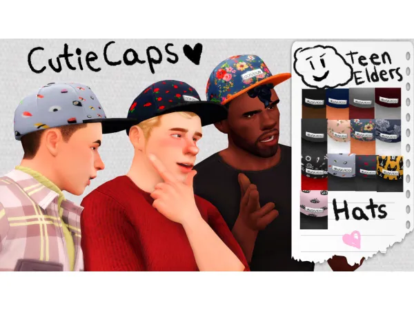 Maxis Match Cutie Caps - The Sims 4 Custom Content