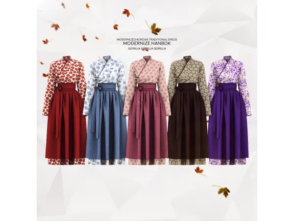 Alpha Modernize Hanbok (Modernized Korean Traditional Dress) - The Sims 4 Custom Content