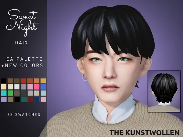 Maxis Match Sweet night hair - The Sims 4 Custom Content