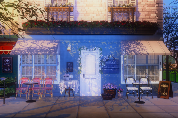 Alpha French cafe bistro inspired mini set for Sims4 by simsfinds - The Sims 4 Custom Content
