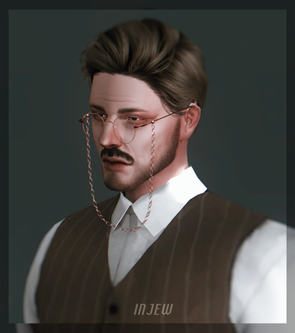 Alpha INJEW antique chain glasses no chain antique glasses by simsfinds - The Sims 4 Custom Content